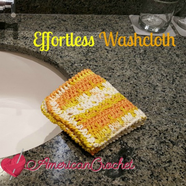 Effortless Washcloth | Free Crochet Pattern | American Crochet @americancrochet.com #freecrochetpattern