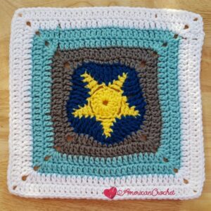 Sea Star Afghan Square | Crochet Pattern | American Crochet @americancrochet.com