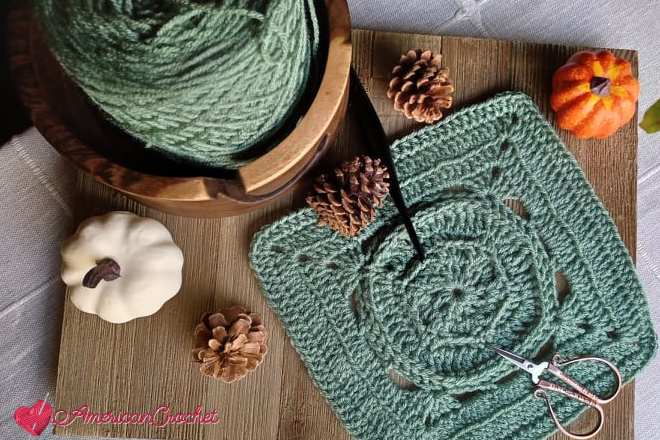 Cross Creek Square - 9" Afghan Square - Image 2