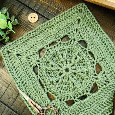 Faithful Square Crochet Pattern – Riverwood Square CAL Block #15