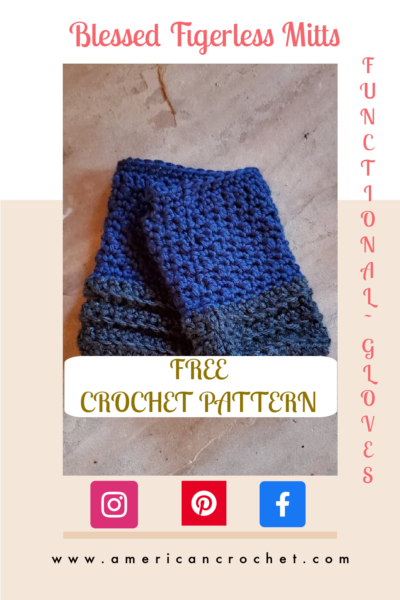 Blessed Fingerless Mitts | American Crochet @americancrochet.com