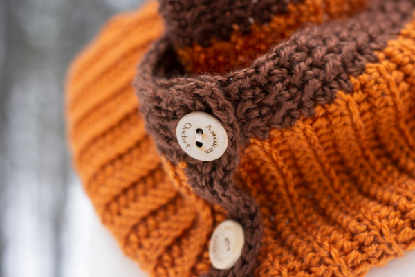 Sable Button Scarf | Crochet Pattern | American Crochet @americancrochet.com