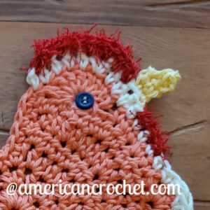 Anna Mae Chick Coaster | American Crochet @americancrochet.com #crochetpattern