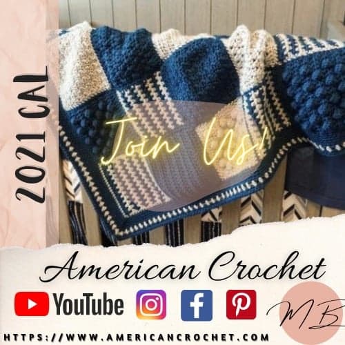 Frosty Kisses Baby Blanket | American Crochet @americancrochet.com #crochetalong