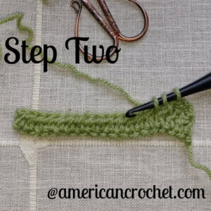 Front Bottom Loop Half Double Crochet | American Crochet @americancrochet.com