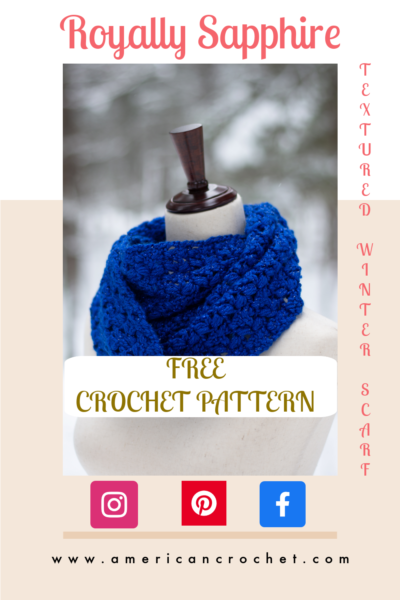 Royally Sapphire Cowl | Crochet Pattern | American Crochet @americancrochet.com