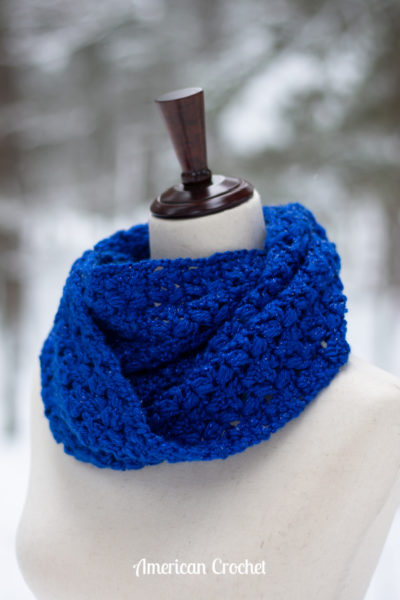 Royally Sapphire Cowl | Crochet Pattern | American Crochet @americancrochet.com