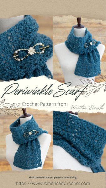 Periwinkle Scarf | Crochet Pattern | American Crochet @americancrochet.com
