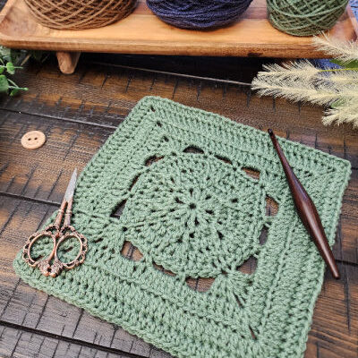 Stable Square Crochet Pattern – Riverwood Square CAL Block #23